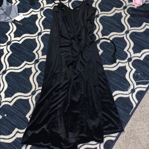 Velvet wrap dress